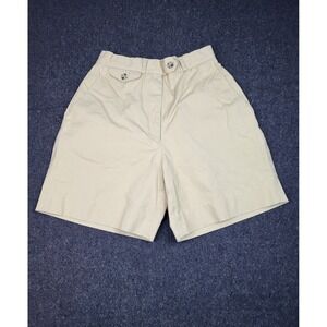 Abercrombie Fitch Chino Shorts Womens 10 Brown Long Lightweight Watch Pocket